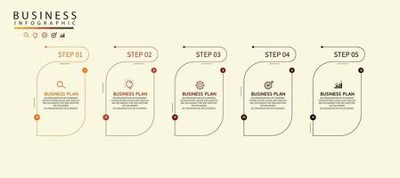 infographic arrow design with 5 options or steps infographics for business ideas Can be used for presentation, education, business banners. vector