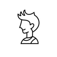 cool guy, outline guy icon vector