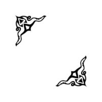 tribal ornament design for the corner of the book page, decoration on the book page vector