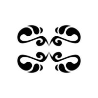 tribal ornament design for a paragraph border in the middle of the page vector