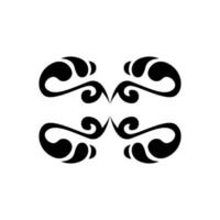 tribal ornament design for a paragraph border in the middle of the page vector