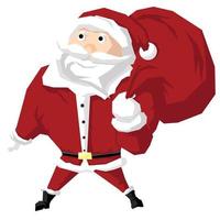 Santa Claus in Christmas conceptual over white background vector