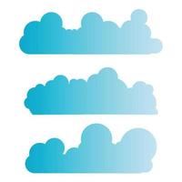 blue cloud set vector