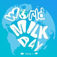 ilustración vectorial del día mundial de la leche vector