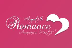 august is romance awareness month vector illustration