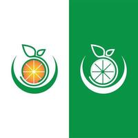 Ilustración de icono de vector de diseño de logotipo naranja