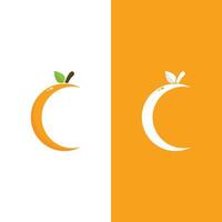 Orange logo design Vector icon illustration