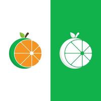 Ilustración de icono de vector de diseño de logotipo naranja