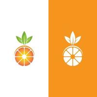 Ilustración de icono de vector de diseño de logotipo naranja