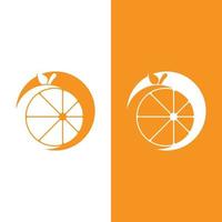 Ilustración de icono de vector de diseño de logotipo naranja