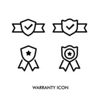 simple lines Warranty Icon Vector