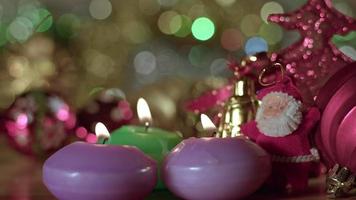 candele di decorazione e celebrazione del capodanno di natale video