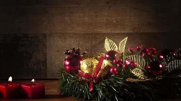 decoração de natal e velas de celebração de ano novo video
