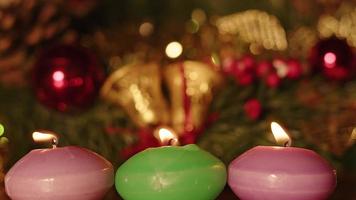 Christmas New Year Decoration and Celebration Candles video