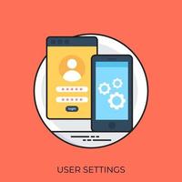 User Settings Concepts vector