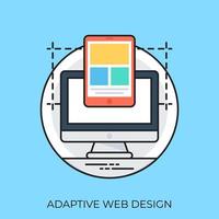 diseño web adaptativo vector