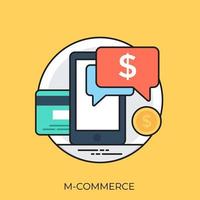 M Commerce Concepts vector