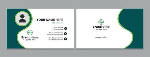 Corporate Business Card Template Design. vector