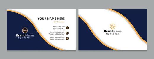 Corporate Business Card Template Design. vector