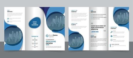 Creative Corporate  Business Trifold Brochure Template Design. vector