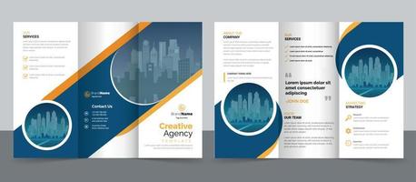 Corporate Business Trifold Brochure Template Design vector