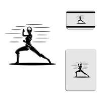 Karate master silhouette logo vector