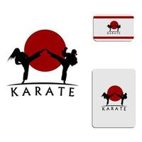 logotipo de silueta de karate simple