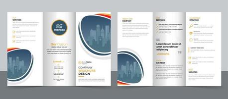 diseño de plantilla de folleto tríptico de negocios corporativos vector