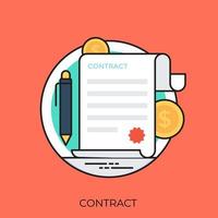 Financial Contract Concepts vector