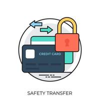 conceptos de transacciones seguras vector