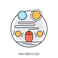 pago por clic vector