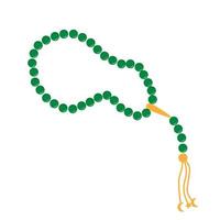 Traditional prayer beads or rosary Vector flat illustration