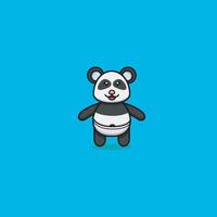 Cute Baby Panda . Character, Logo, Icon And Inspiration Design. vector