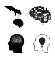 intelligence icon business on white vector