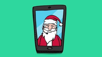 Customer service support Santa Claus. video