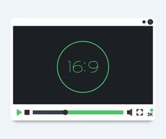 video player, modern interface design vector