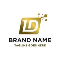 initial logo LD vector