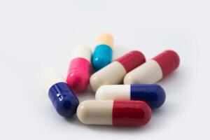 Healthy and medical pills, pharmacy pills photo