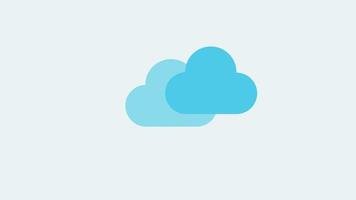 nuage animé, animation d'icône de nuage video
