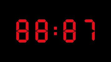 10-Sekunden-Timer-Countdown-Text auf schwarzem Hintergrund