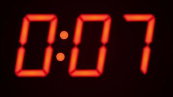 10-Sekunden-Timer-Countdown-Text auf schwarzem Hintergrund video
