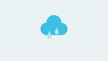 Raindrops from the cloud, cloud with rain video
