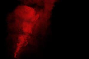 dark red texture dark smoke in the on a dark isolated background floor with mist or fog.Background photo