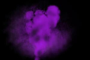 purple texture dark smoke in the on a dark isolated background floor with mist or fog.Background photo