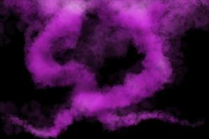 purple texture dark smoke in the on a dark isolated background floor with mist or fog.Background photo