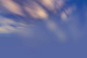 blue dawn sky with cloud horizontal lines motion effect on background from sunshine. photo