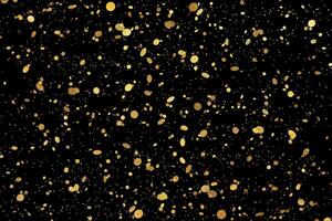 light yellow sparkle Abstract stylish light effect on a black background and sparkles Sparkling magical dust particles on black photo