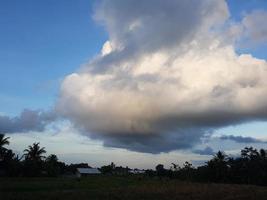 sky blue and cloud landscape Nature park Mountain valley road landscape Colorful autumn landscape and Beauty of nature concept photo