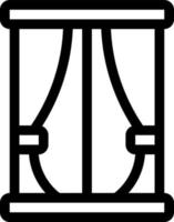 curtain line icon illustration vector
