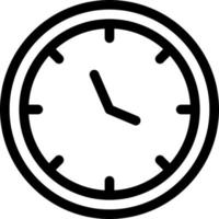 Ilustración de icono de línea de reloj vector